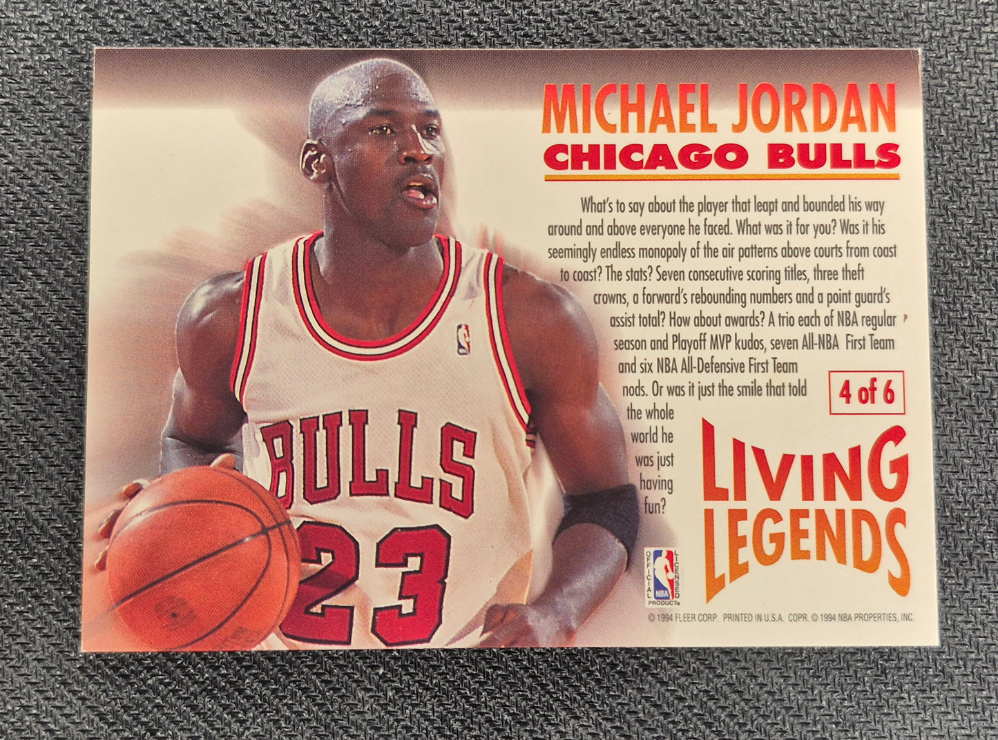 1993-94 Fleer  MICHAEL JORDAN Living Legends Chicago Bulls Vintage LP