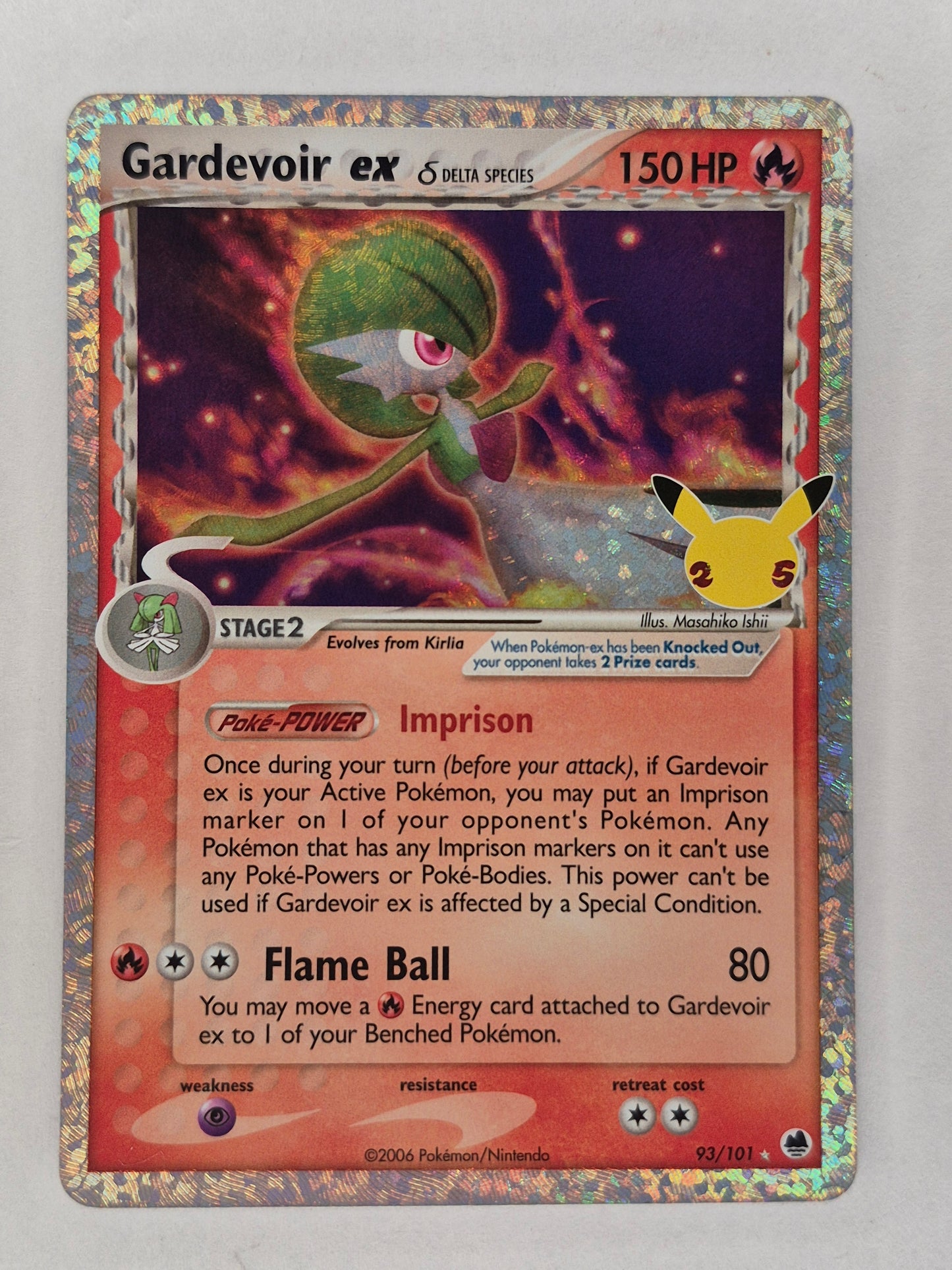 Pokémon TCG Card Gardevoir EX (Delta Species) Celebrations: Classic 93/101