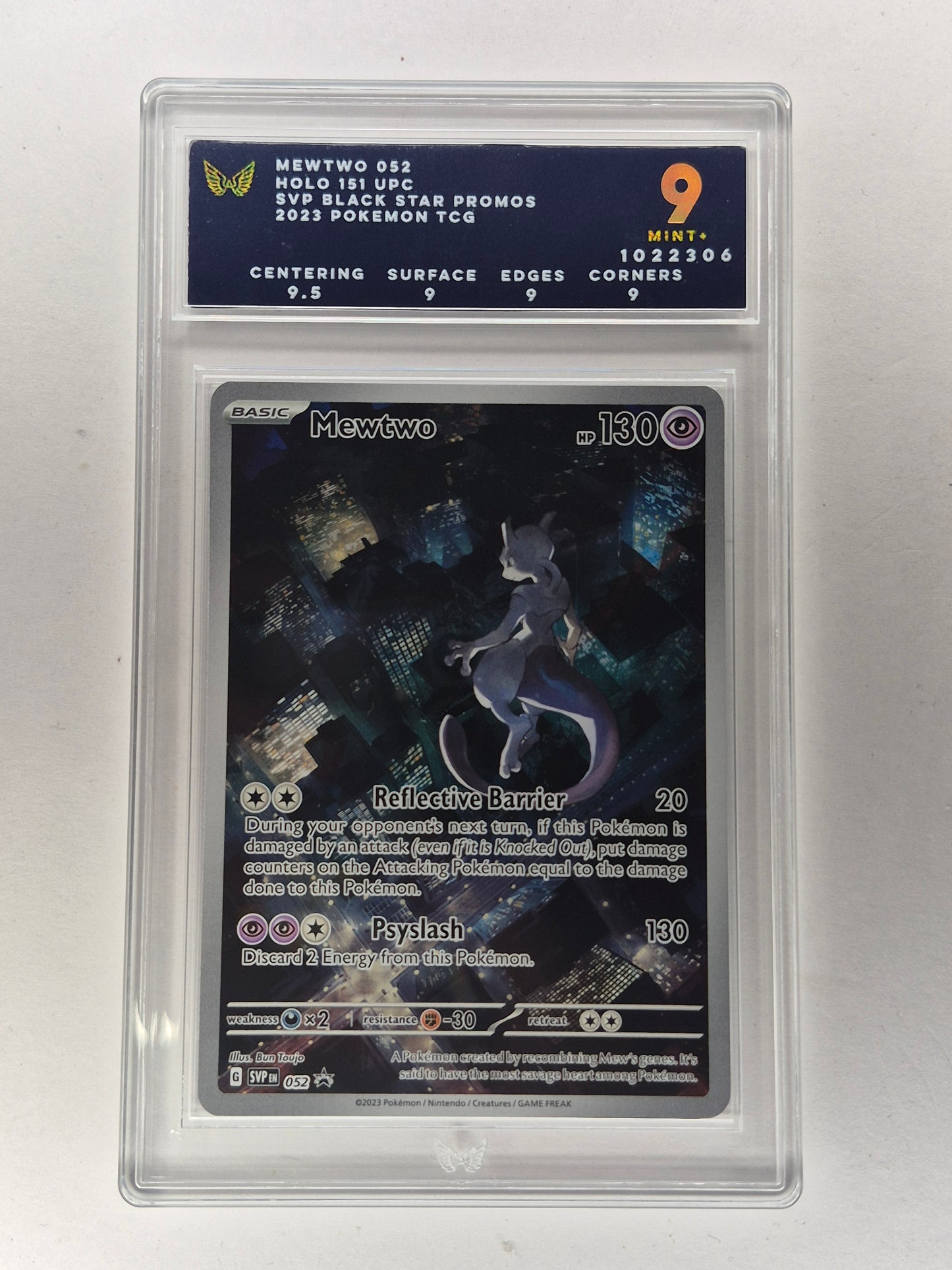 Pokemon 151 UPC Black Star Promo Mewtwo SVP 052 ARK 9
