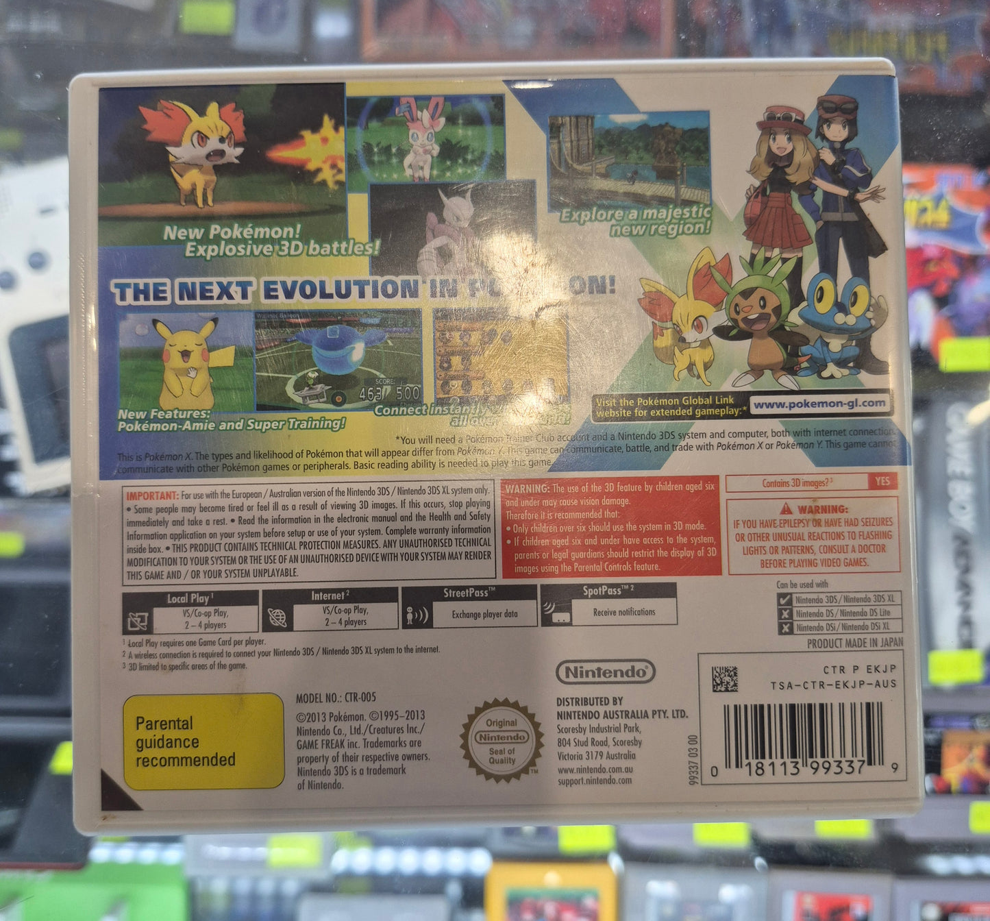 Pokemon X - Case and Game Included - Nintendo 3DS - AUS PAL