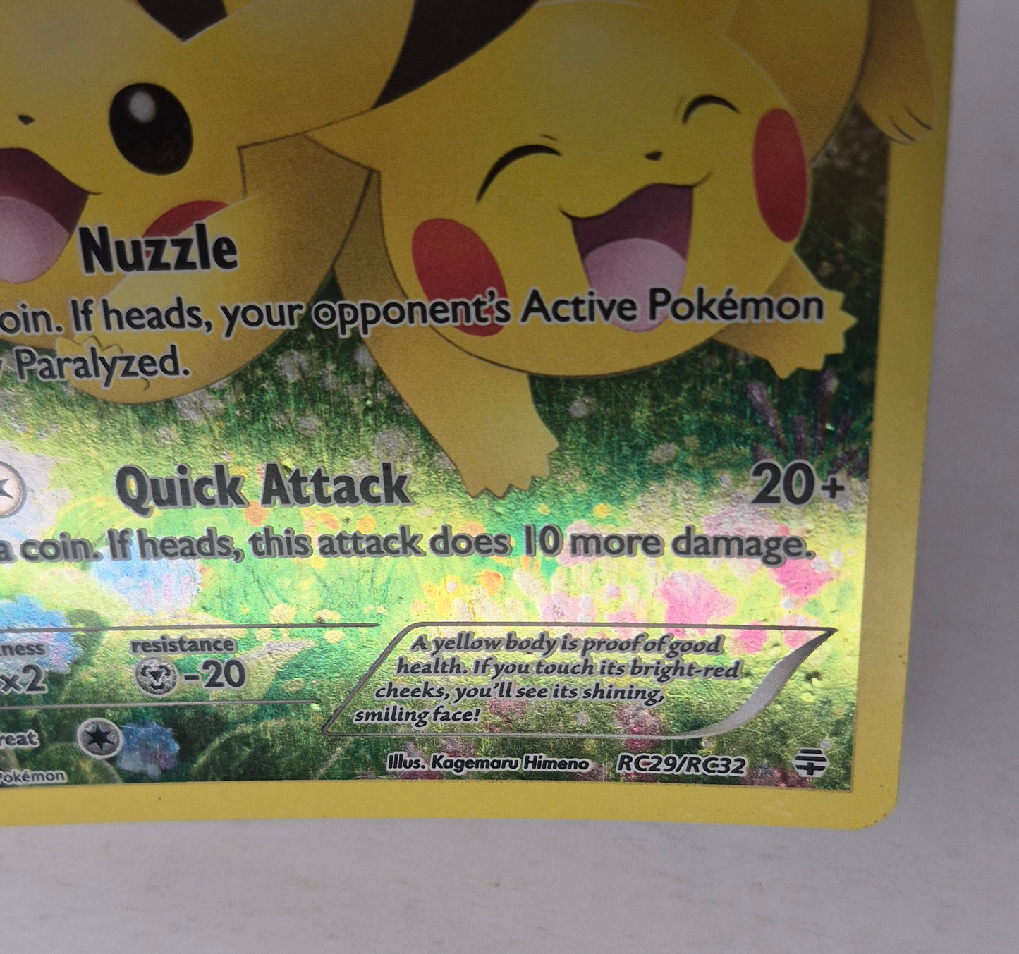 Pokemon Card - Generations - Pikachu - Full Art Radiant Collection RC29/RC32 HP/DMG