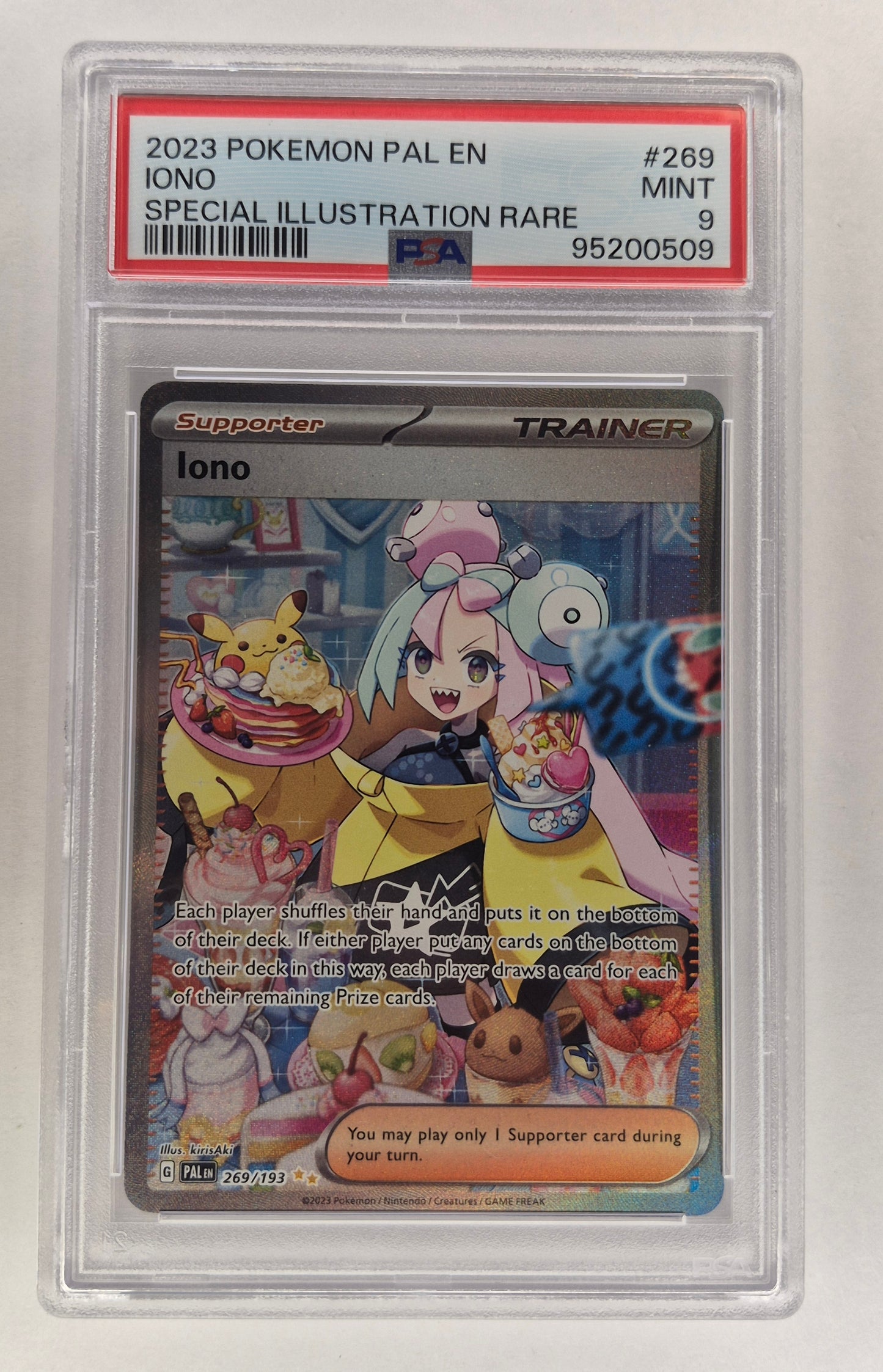 2023 Pokemon  Paldea Evolved - 269/193 Iono SIR  PSA 9