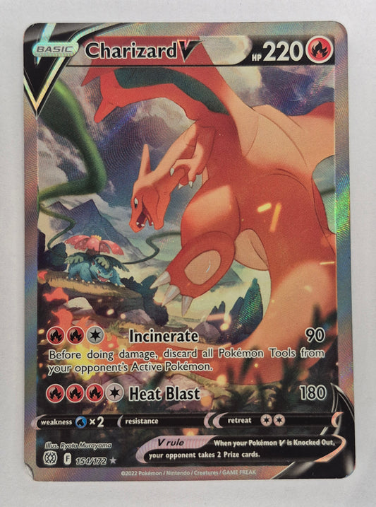 Pokémon TCG Charizard V Sword & Shield: Brilliant Stars 154/172 Holo Alt Art MP See Pics