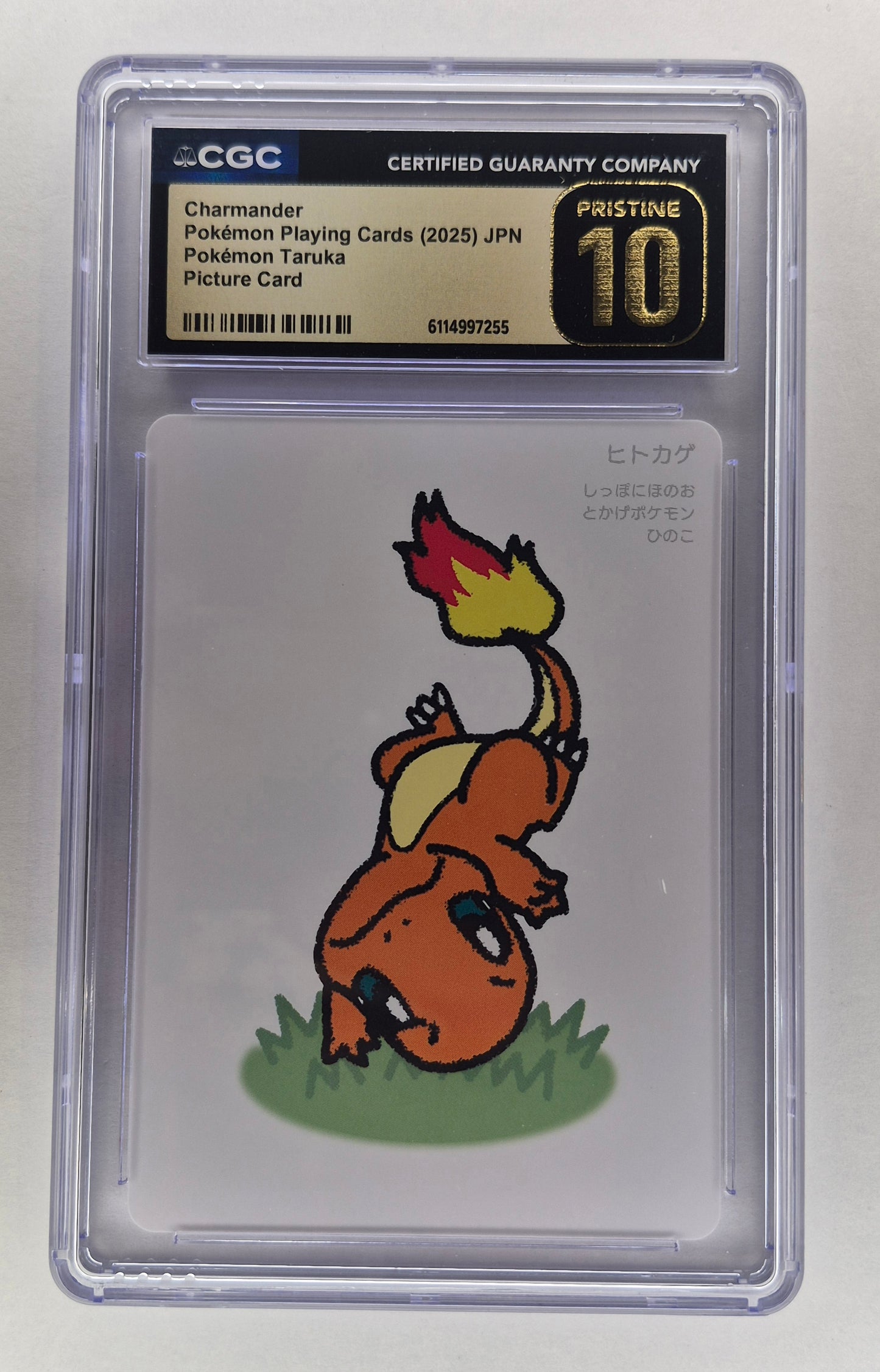 CGC 10 Pristine Charmander Pokémon Playing Cards(2025) Pokémon Taruka Effect Card