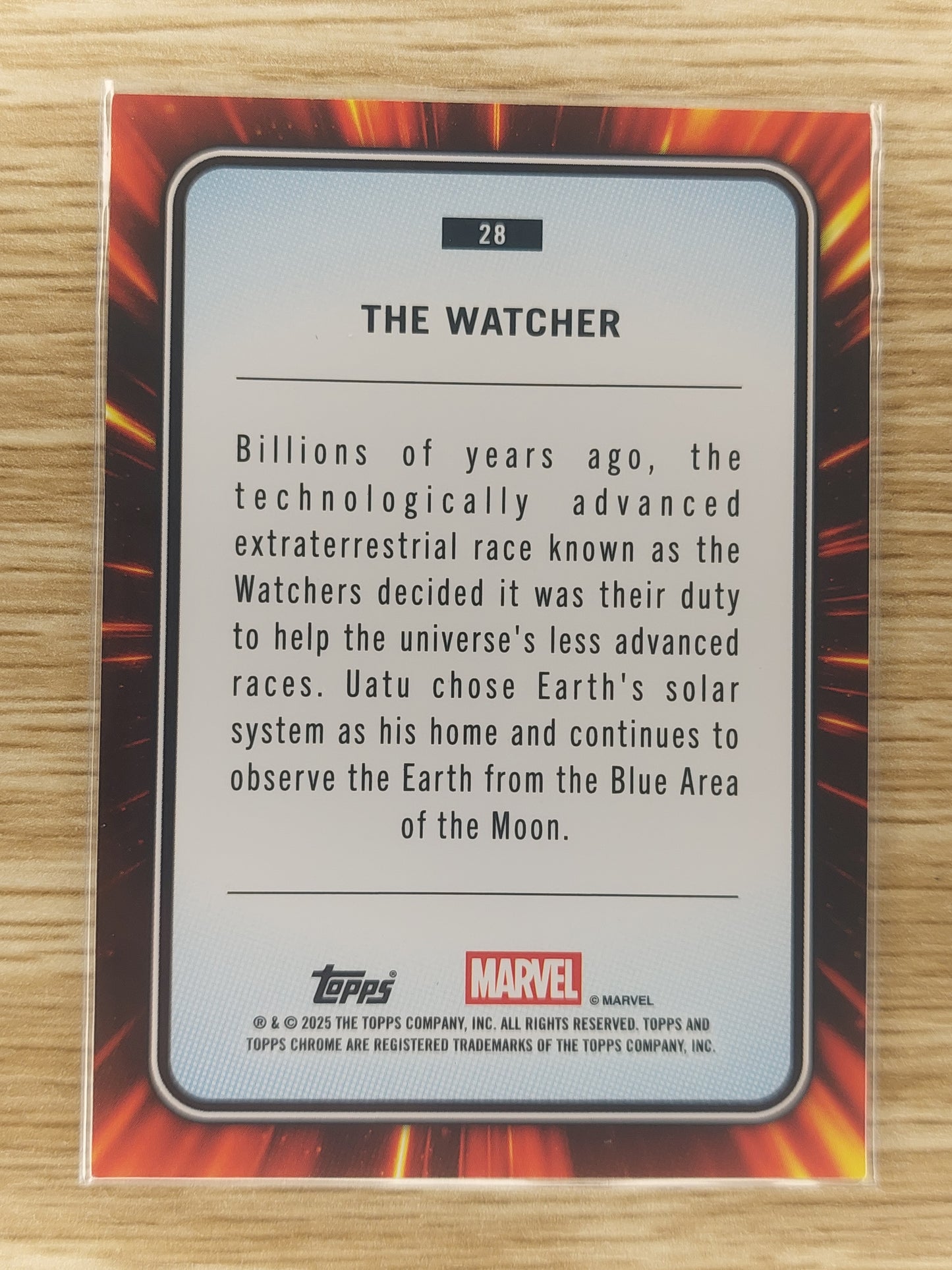 Topps Chrome Marvel 2025 The Watcher Spider Web Refractor #28 375/399