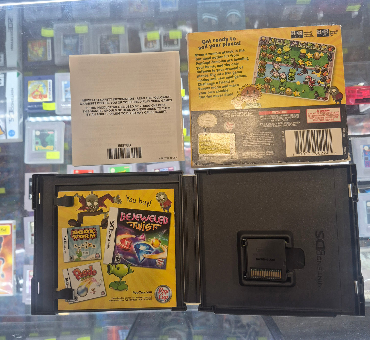 Plants vs. Zombies (Nintendo DS, 2011) CIB Tested And Working US Cart
