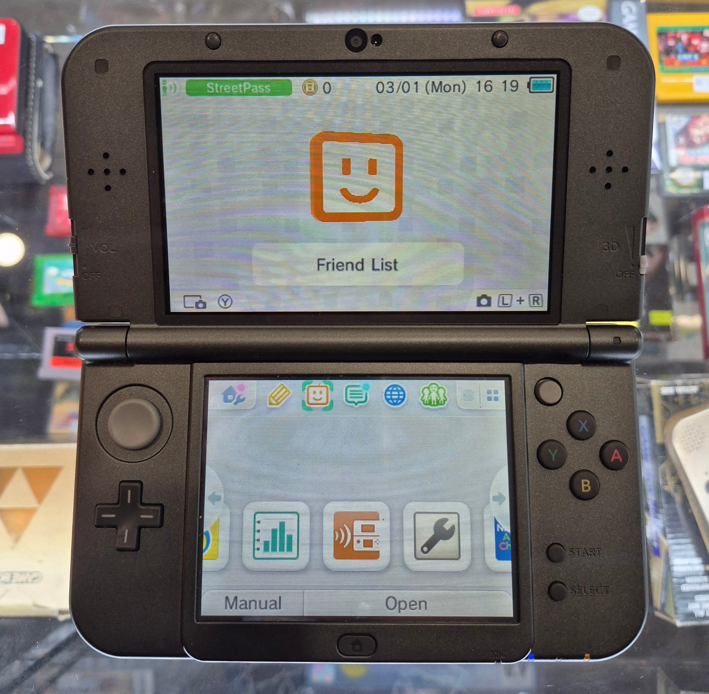 Nintendo New 3DS XL - Metallic Black - VGC Inc Nintendo Charger