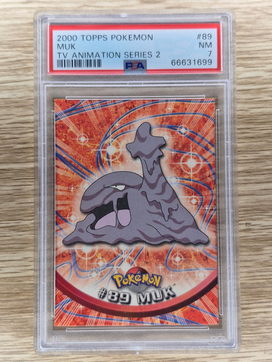2000 Pokémon Topps #89 Muk Non Holo PSA 7