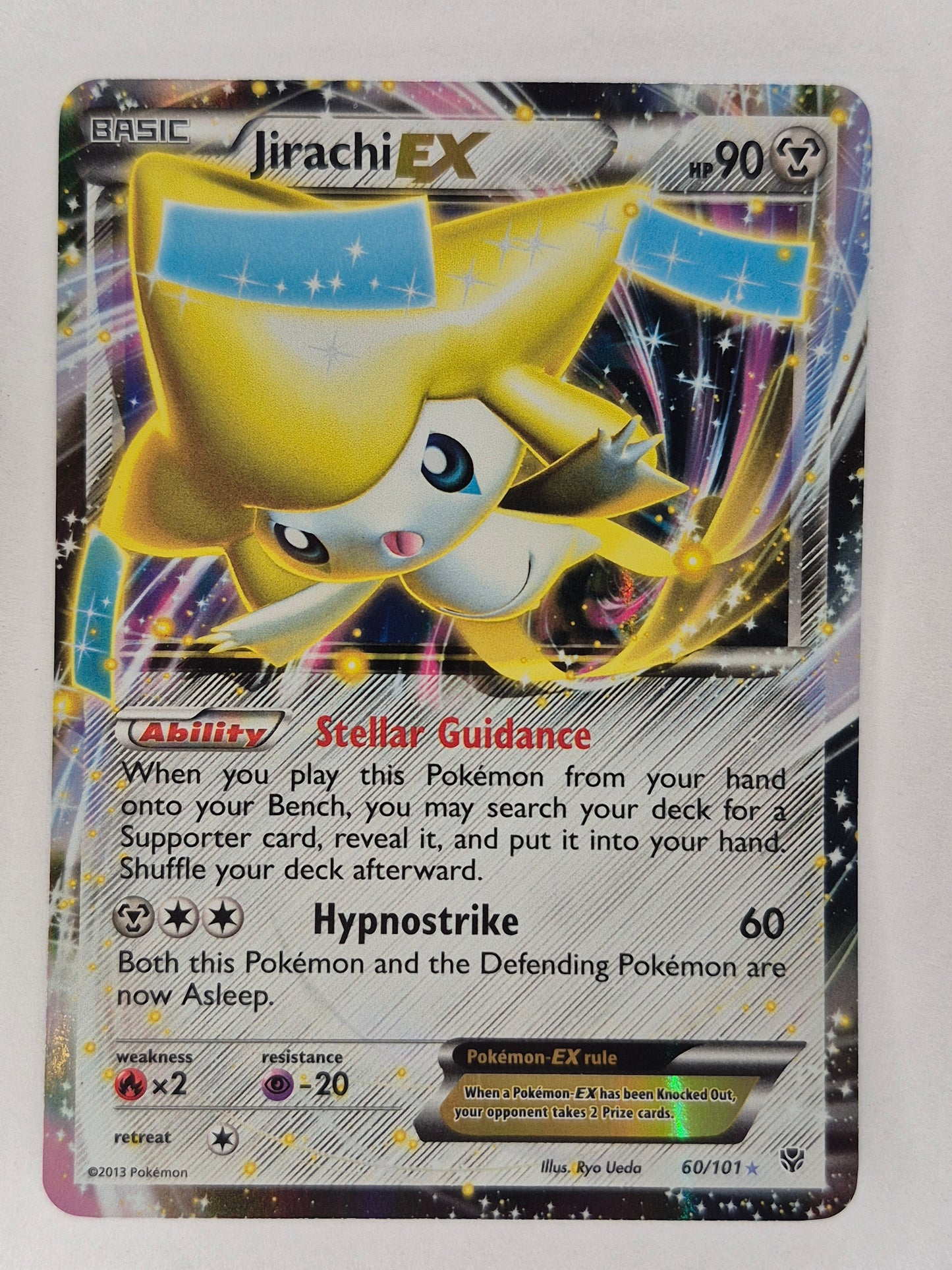 2013 Pokémon TCG Jirachi-EX Plasma Blast 60/101 Holo  Rare EX LP