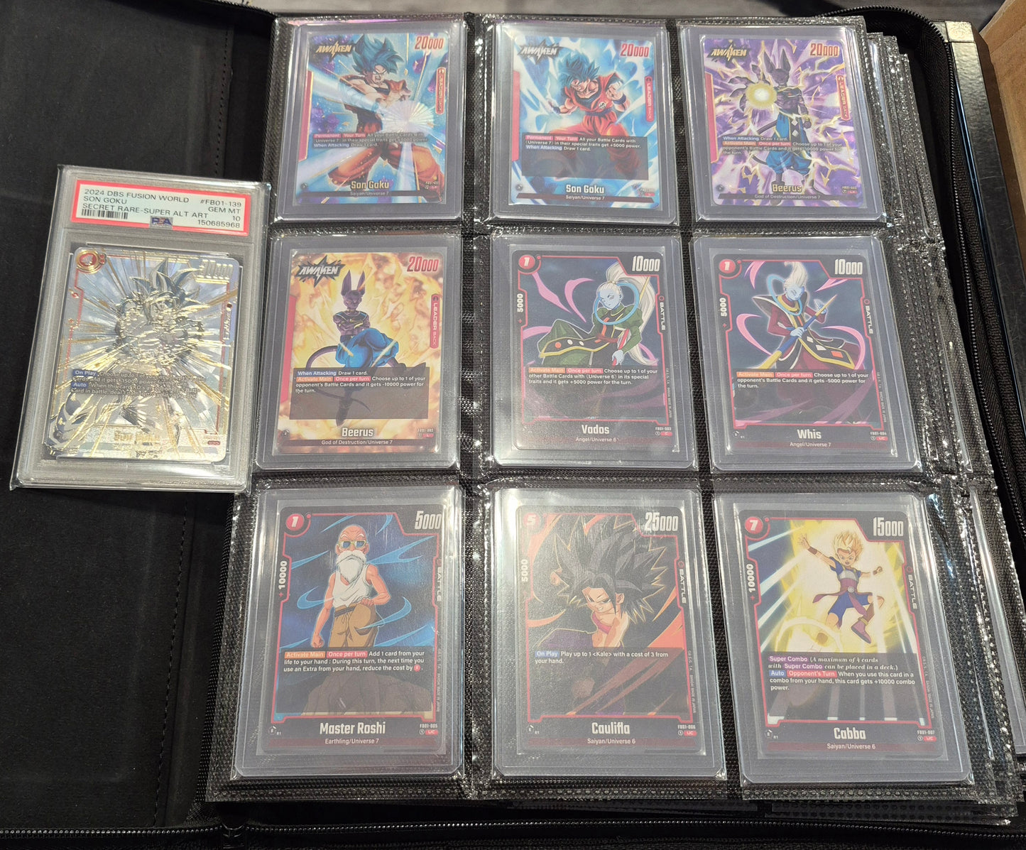 2024 DBS FUSION WORLD FB01 MASTER SET Inc Son Goku PSA 10 Chase(163 cards)
