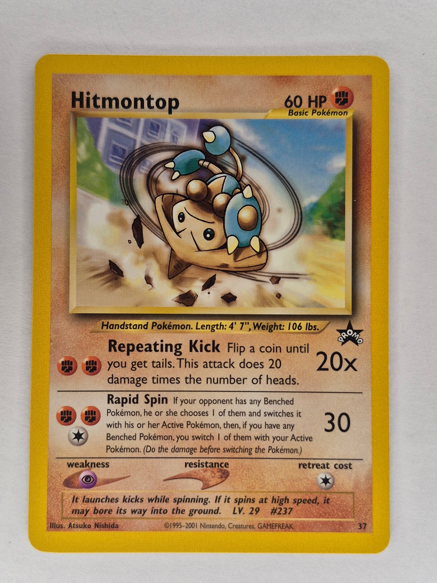2001 Pokémon #37 Black Star Promo Hitmontop NM