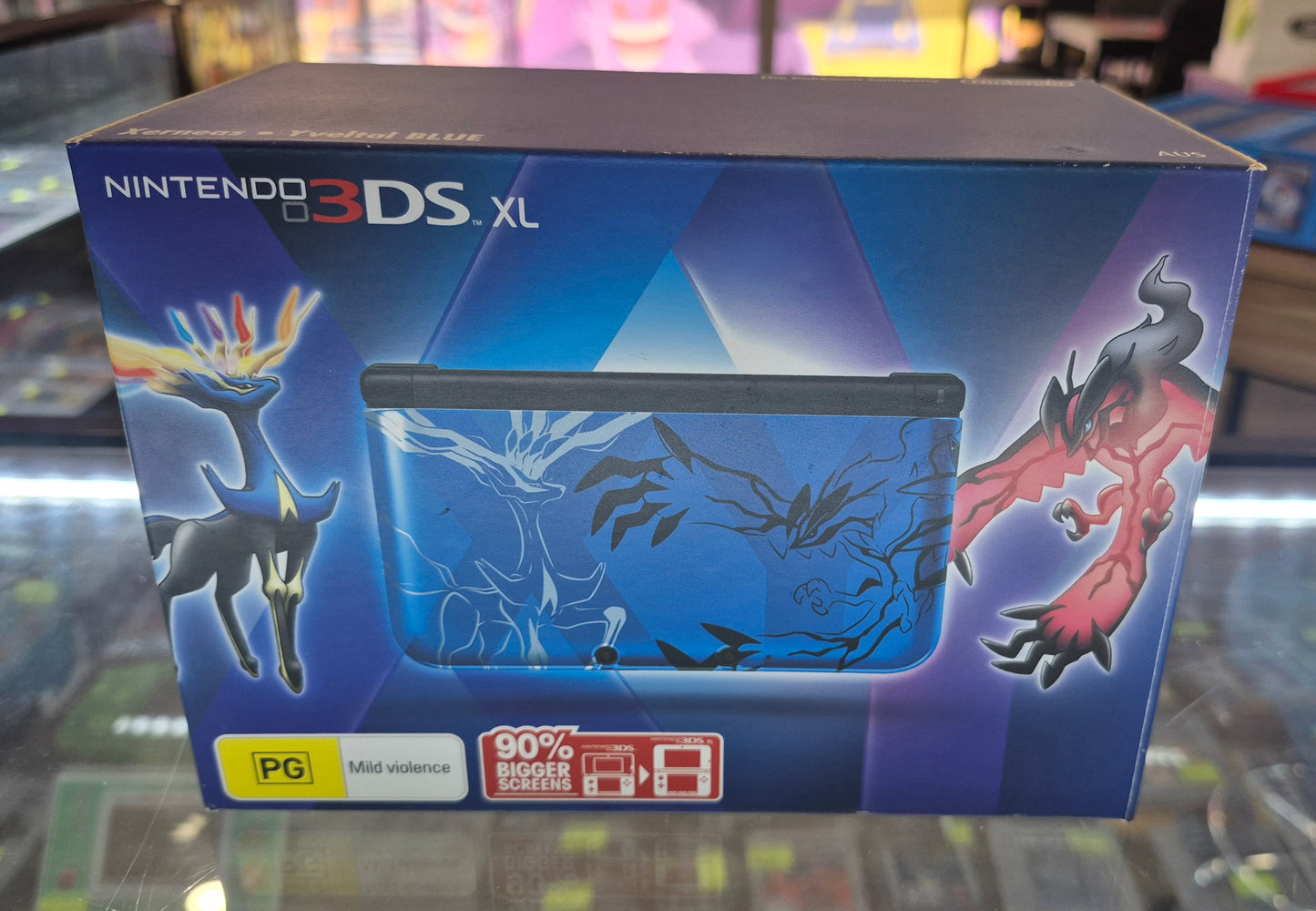 Nintendo 3DS XL- Pokemon LIMITED Xerneas & Yveltal BLUE Console in Box VGC