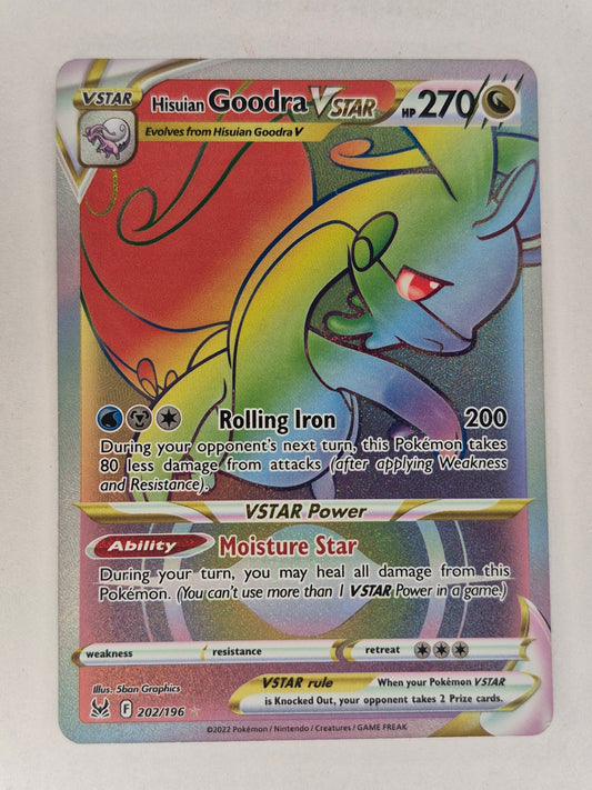 Pokemon Card Lost Origin 202/196 Hisuian Goodra VSTAR Hyper Rare Rainbow NM