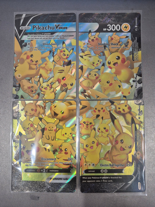 Pikachu v Union 25th Anniversary Collectible Card Set 4 Cards LP