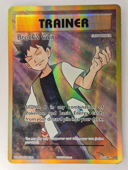 Brock's Grit 107/108 | Evolutions | Ultra Rare Pokemon Card LP
