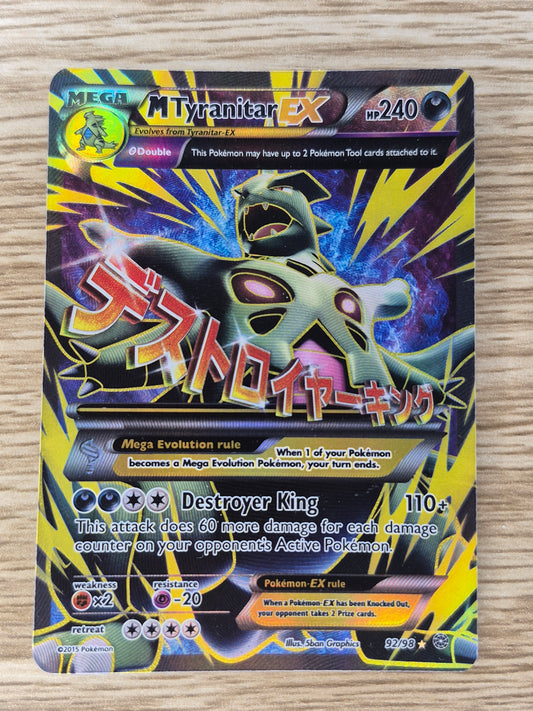 M Tyranitar EX 92/98 Ultra Rare Full Art Holo Pokemon Card XY Ancient Origins MP