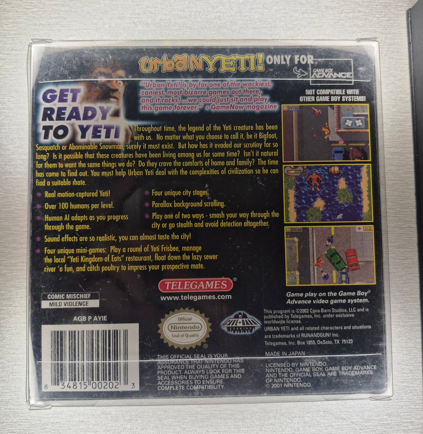 Urban Yeti (Nintendo Game Boy Advance, GBA 2002) CIB / 100% Complete - Tested