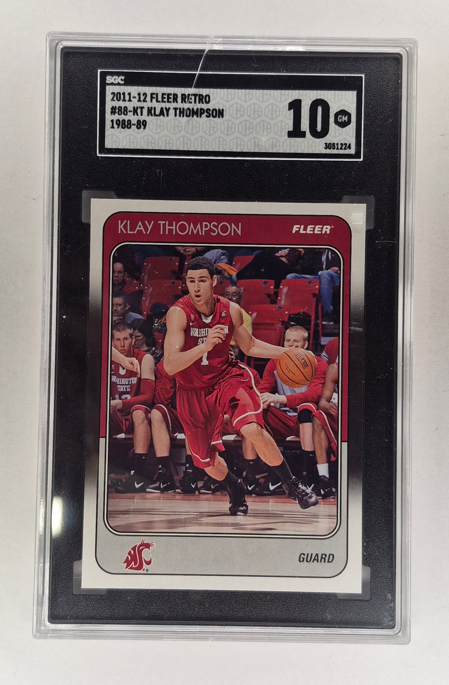 2011-12 Fleer Retro #88-KT Klay Thompson 1988-89 SGC 10 (CRACKED SLAB)