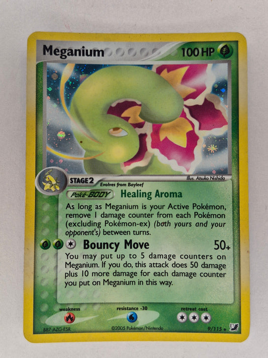 2005 Pokémon TCG Meganium EX Unseen Forces 9/115 Holo Holo Rare LP/MP