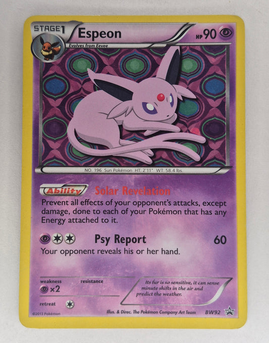 Espeon BW92 - Black & White Promo Holo Pokemon TCG LP