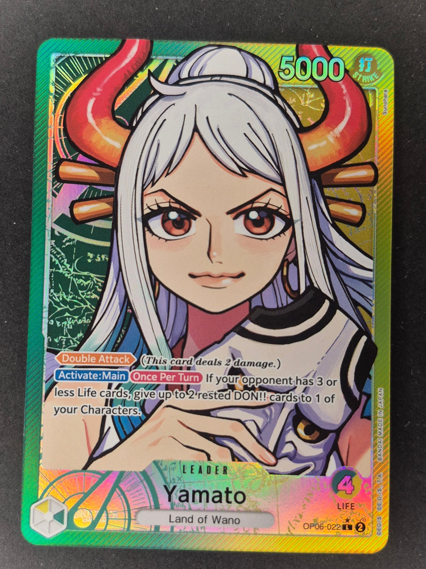ONE PIECE WINGS OF THE CAPTAIN YAMATO ALT ART LEADER CARD OP06-022 (ENGLISH)