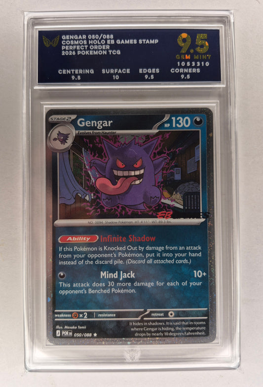 Pokemon Gengar EB Games Promo 2026  EXCLUSIVE  050/088 ARK 9.5 Gem Mint