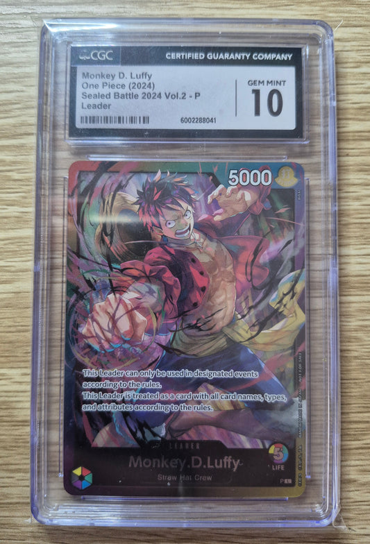 Monkey D Luffy P Leader CGC 10 Sealed Battle 2024 Vol. 2 One Piece Card