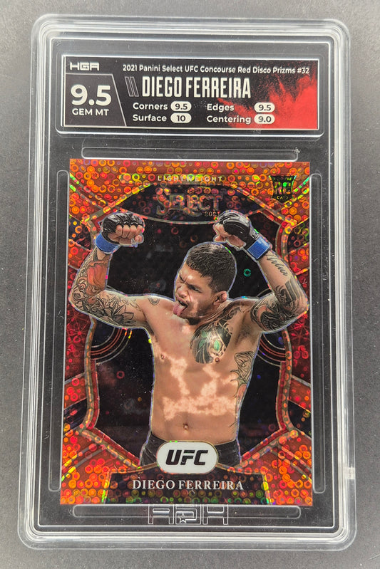 2021 Select UFC Concourse Diego Ferreira Red Disco #32 099/199 HGA 9.5