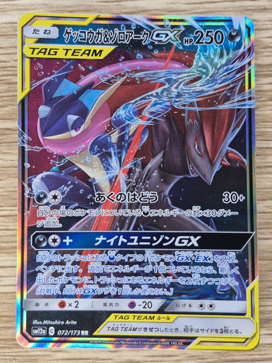 Japanese Pokemon Card | Greninja & Zoroark GX - 072/173 |