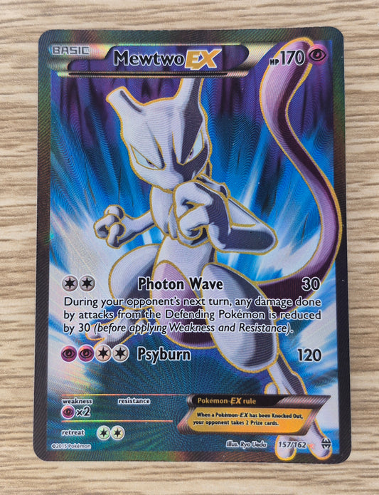 Mewtwo EX FULL ART ULTRA RARE 157/162 Pokemon TCG XY Breakthrough Holo LP