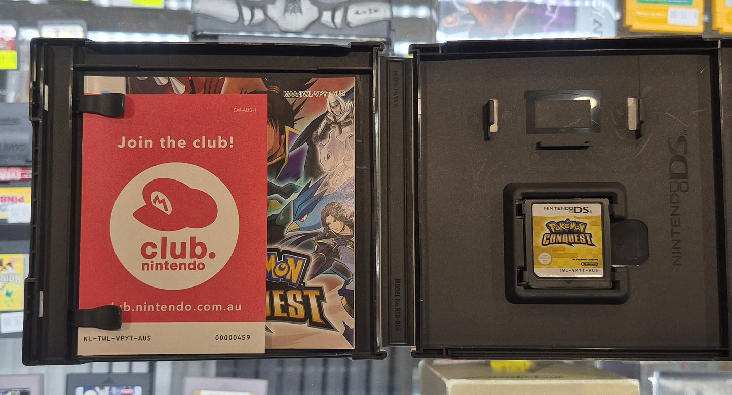 Genuine Pokemon Conquest (Nintendo DS, 2012) AUS PAL Complete Authentic Tested
