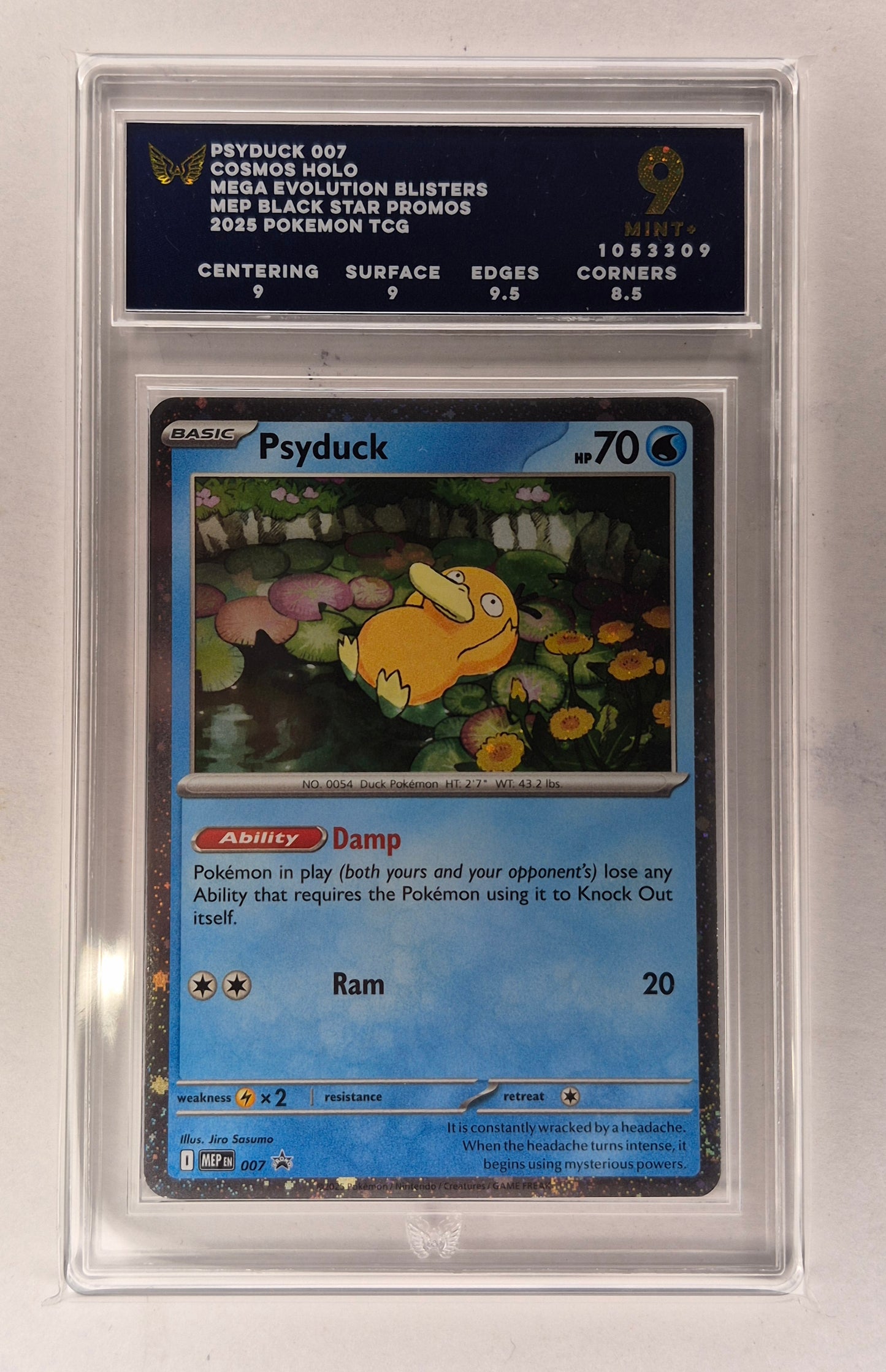 2025 Pokémon Mega Evolutions Blister MEP 007 Psyduck Black Star Promo ARK 9 Mint +