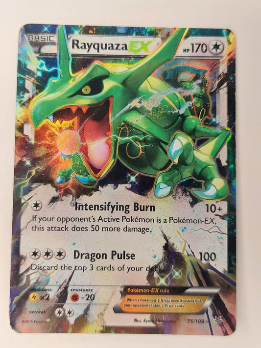 2015 Pokemon Rayquaza ex Ultra Rare Roaring Skies HP