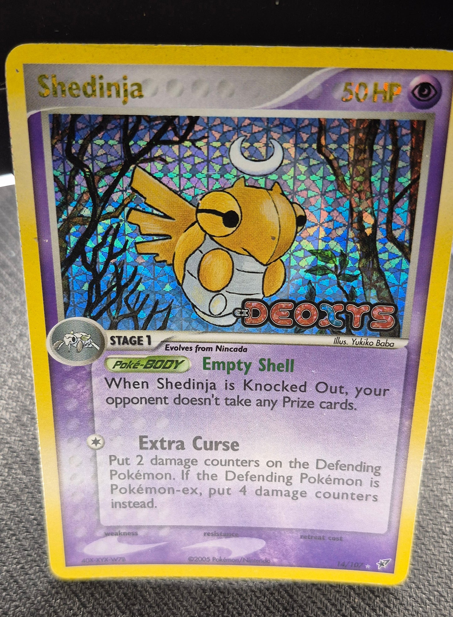 SHEDINJA 14/107 EX DEOXYS REVERSE HOLO STAMPED POKEMON TCG 2005 LP