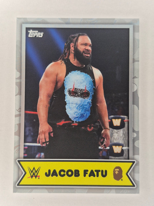 2025 Topps WWE x BAPE #29 Jacob Fatu White Camo NM