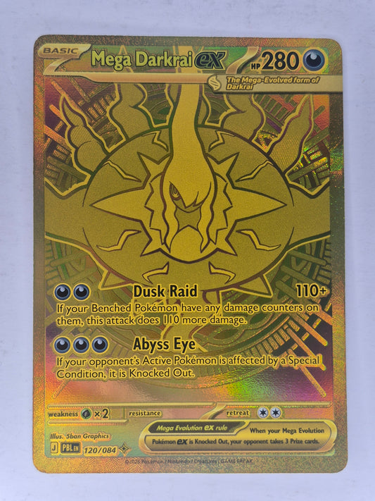 Mega Darkrai EX PBL 120/084 Hyper Rare Gold Full Art Holo Pokemon TCG English NM