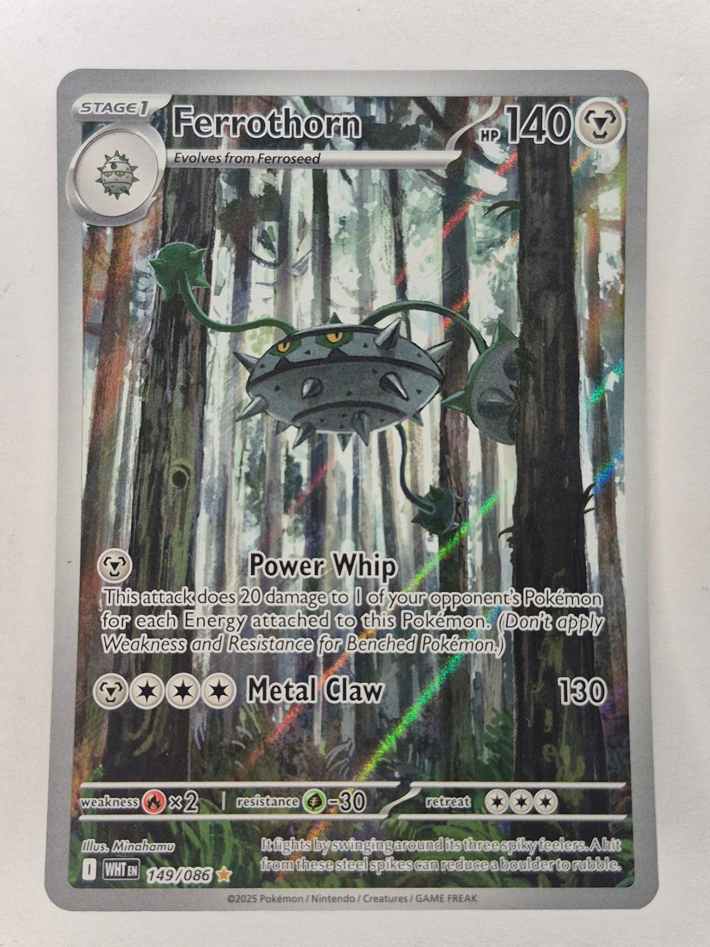 Ferrothorn 149/086 Illustration Rare Pokemon SV White Flare NM