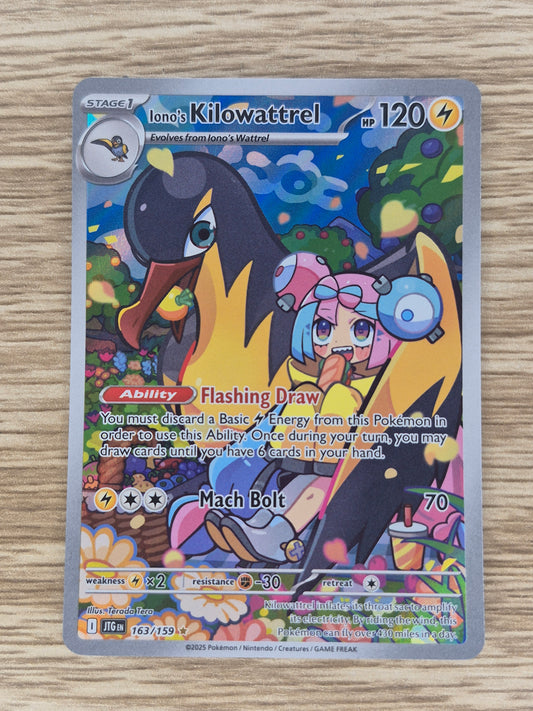 Iono's Kilowattrel - 163/159 - Illustration Rare - Journey Together - NM/M