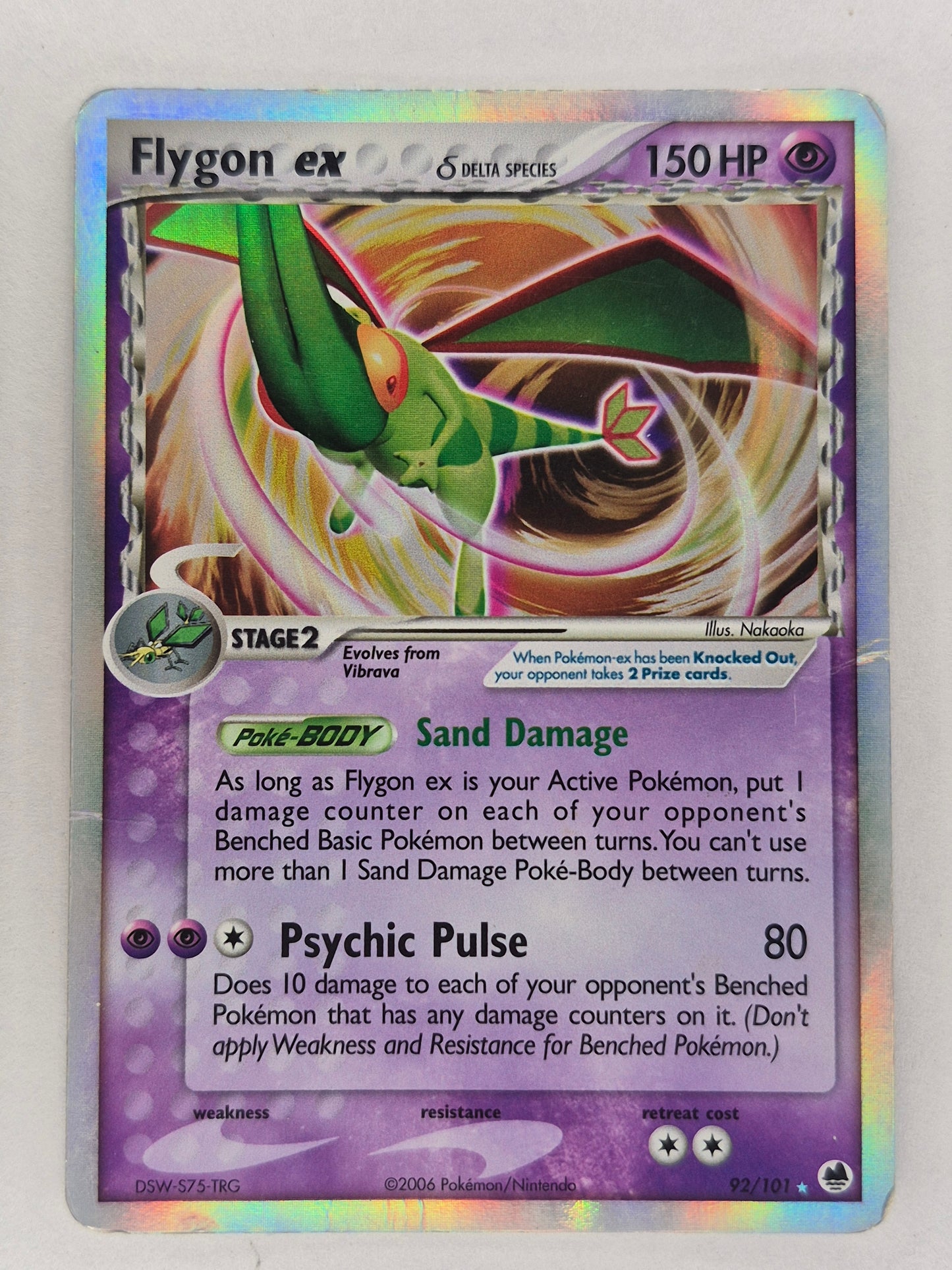 2006 Pokemon EX Dragon Frontiers Flygon ex #92/101 HP