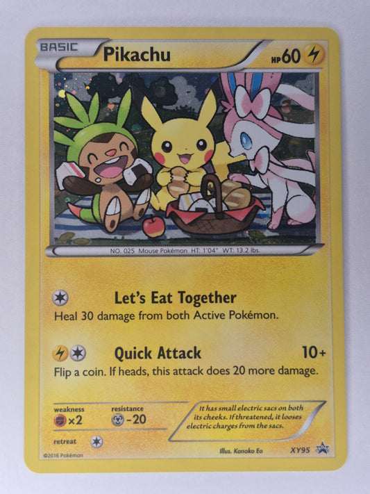 2016 Pikachu - XY95 - Cosmos Holo - Black Star Promo - Pokemon Card - LP