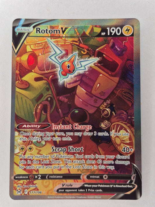 Rotom V (Alternate Full Art) 177/196 Swsh11: Lost Origin Holo NM