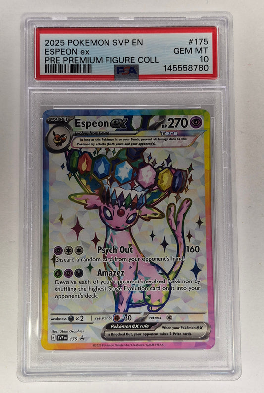 2025 Pokémon SVP EN Espeon EX SVP 175 Black Star Promo PSA 10