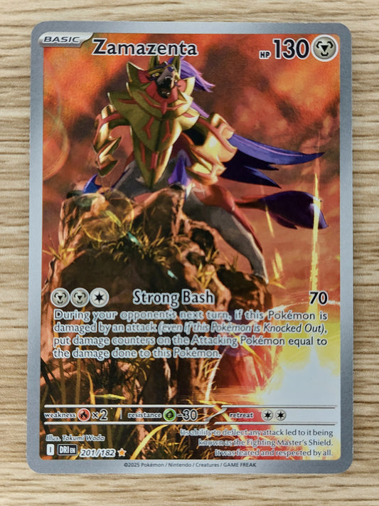 2025 Pokemon Zamazenta Illustration Rare Destined Rivals 201/182