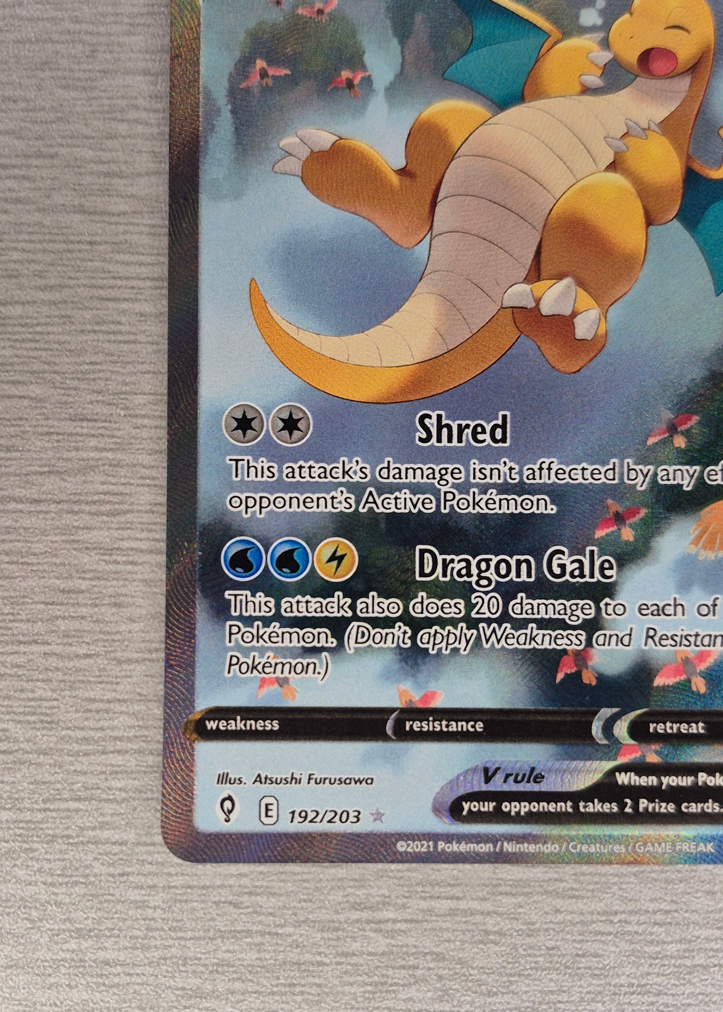 Dragonite V 192/203 -  Evolving Skies Alternate Art Pokemon TCG NM