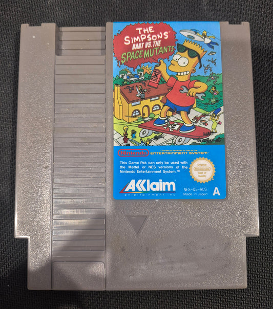 Nintendo NES The Simpsons, Bart vs the Space Mutant Cart Tested