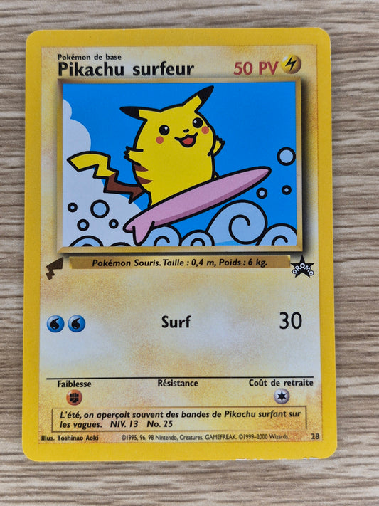 2000 Pokemon Surfing Pikachu - World Collection - French #28 LP