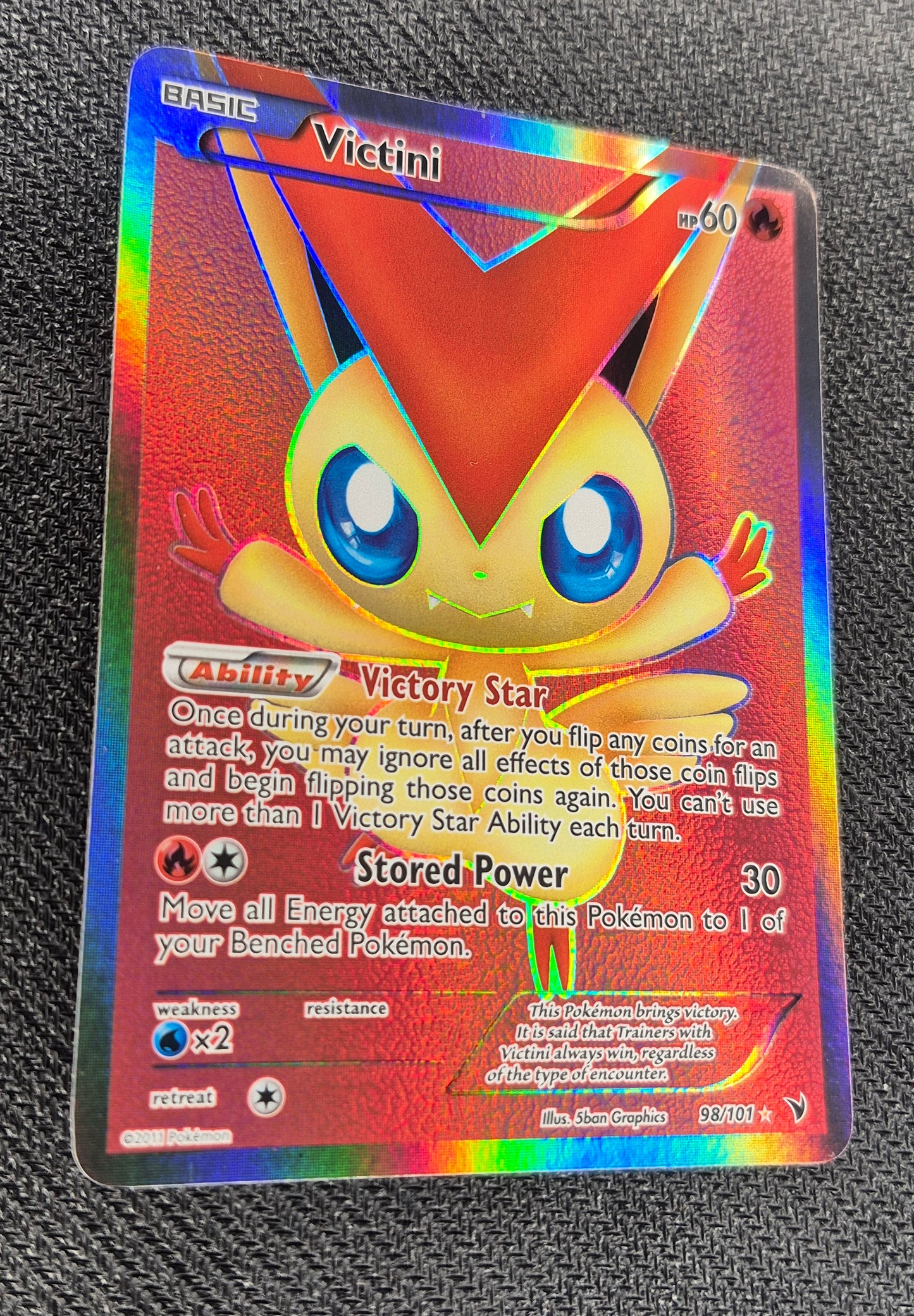 Victini Full Art Ultra Rare 98/101 Pokemon Noble Victories  NM