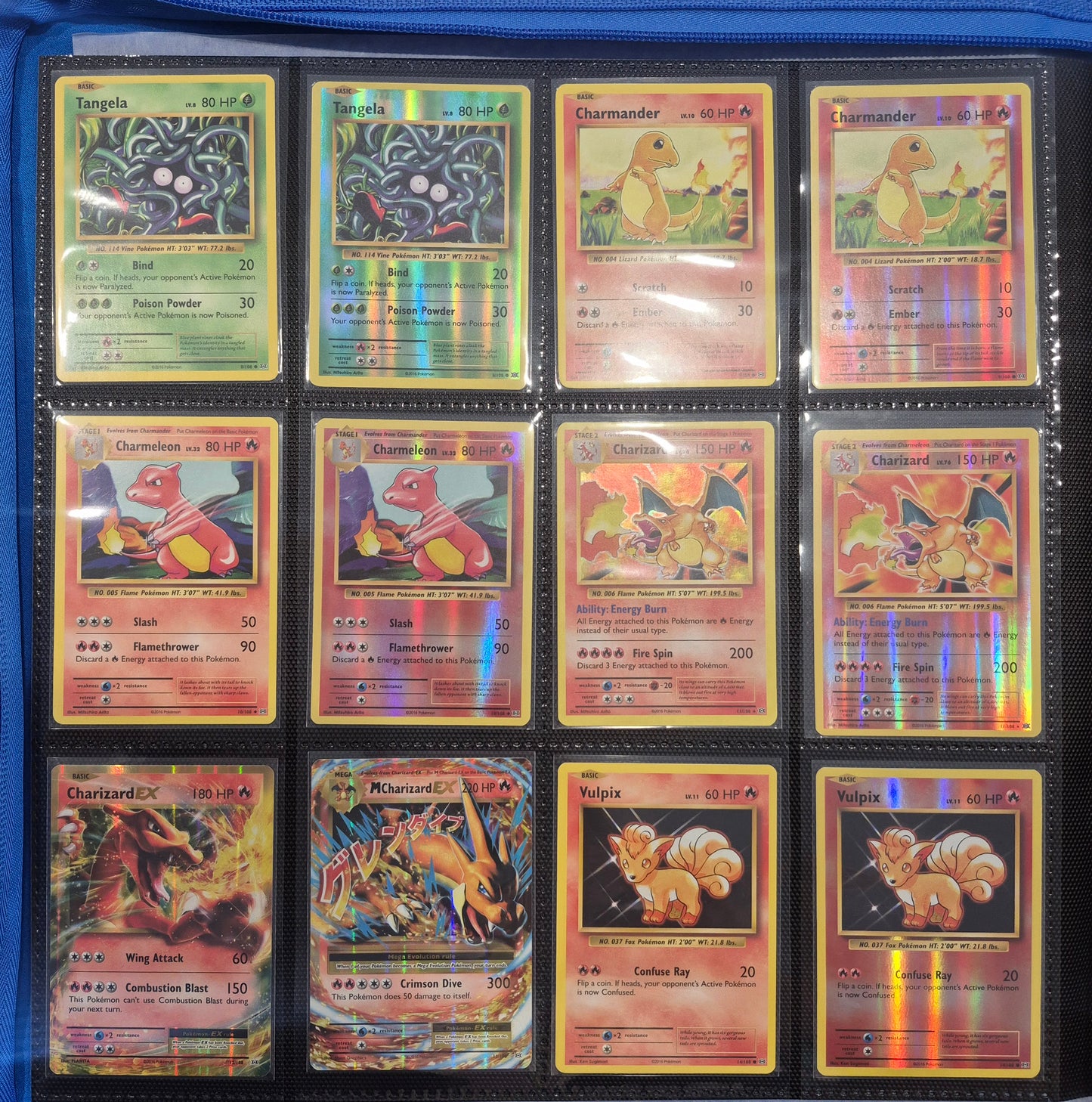 2016 Pokémon Evolutions Master Set inc.all Reverse Holo Cards in Palms Off Binder LP/NM