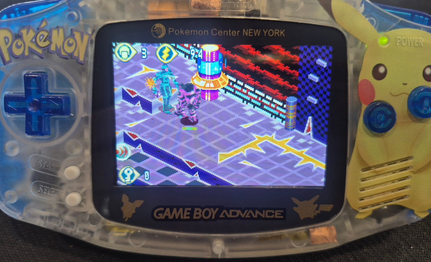 Nintendo Gameboy Advance AGB-001 Brand new Shell and backlit screen (Pokémon Pikachu)