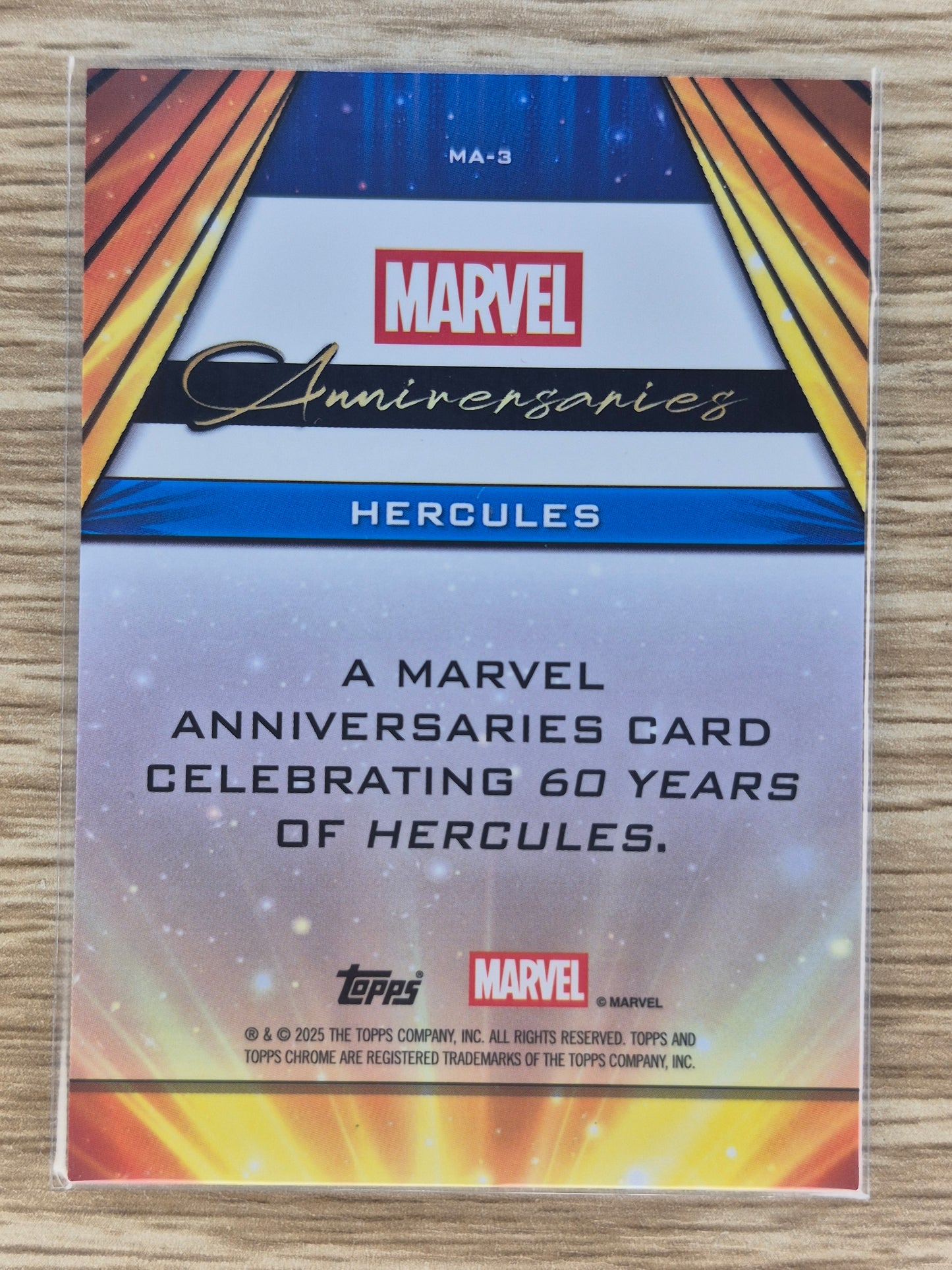 2025 Topps Chrome Marvel Anniversaries Hercules 60th #MA-3